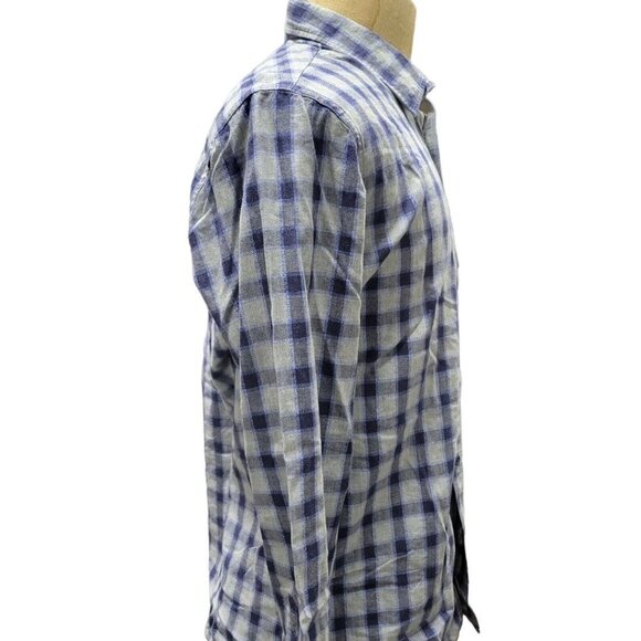 THREAD & Cloth Button-Up Cotton Long-Sleeve Plaid Shirt Men's. New With Tags $68 - Picture 4 of 5